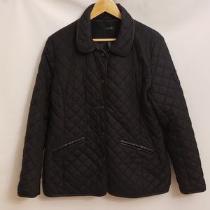 Ralph Lauren Black Quilt Jacket, Sz L